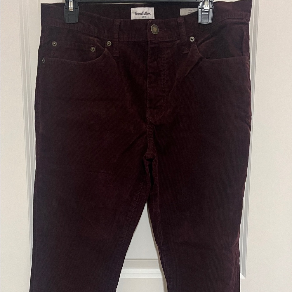 Goodfellow & Co Men's Deep Burgundy Corduroy Pants